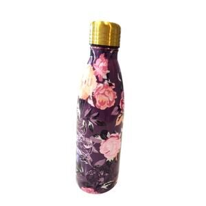 Purple and Pink Floral Insulated Stainless Steel Water Bottle / tumbler